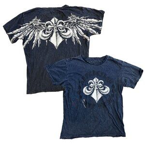 Affliction Los Angeles Angel Wing Graphic Tee Size Medium
